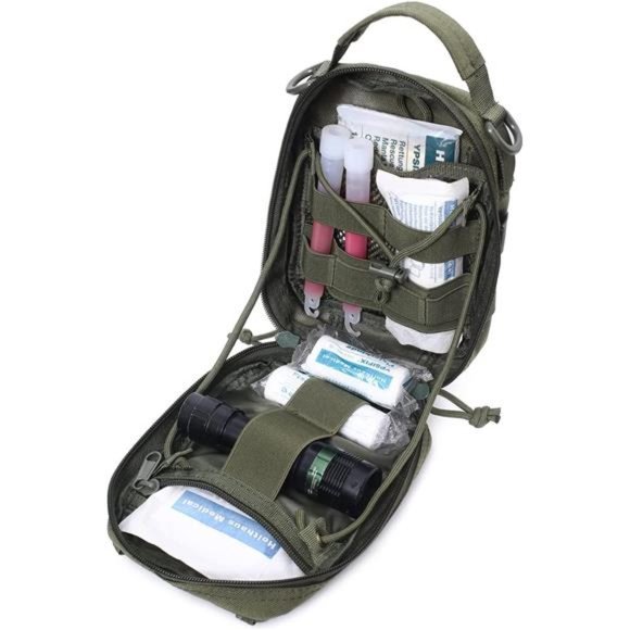 Medical Molle Pouch Admin Tactical Pouch First Aid Pouch Include USA Fla… - Picture 3 of 3
